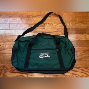 Vintage 1994 Jansport Duffle Bag XL Forest Green 25x13x12 Made In USA